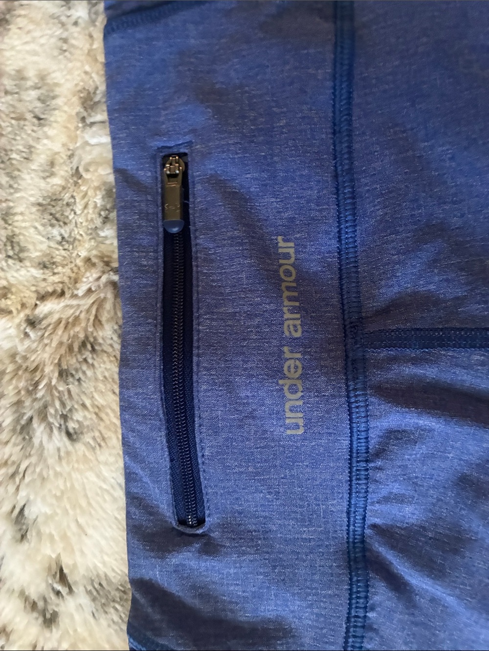 Under Armour Royal Blue Cropped Performance Leggings - Picture 7 of 10
